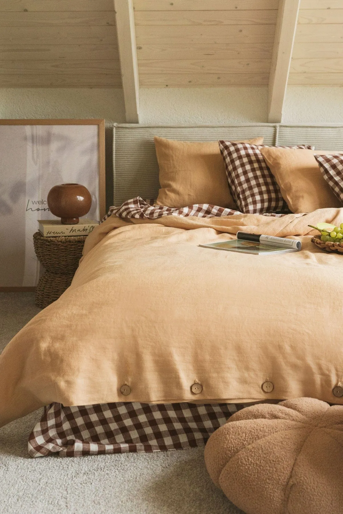 Linen Bedding Set | Mustard