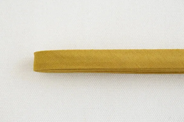 Linen Bias Tape - Mustard Yellow 1/2"
