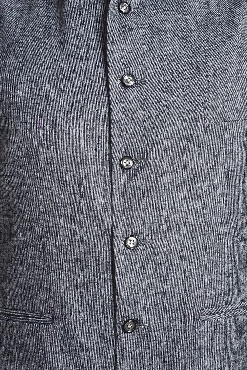 Linen Blend Grey Modi Nehru Jacket