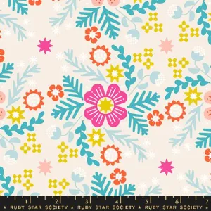 LINEN CANVAS: Wildflower Natural $14.99/ Yard
