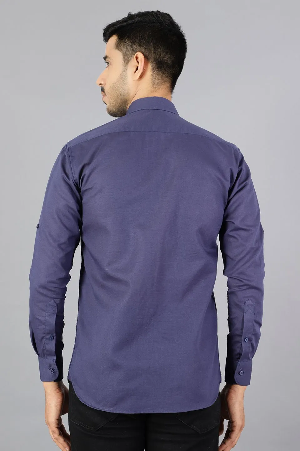 Linen Cotton Blue Shirt