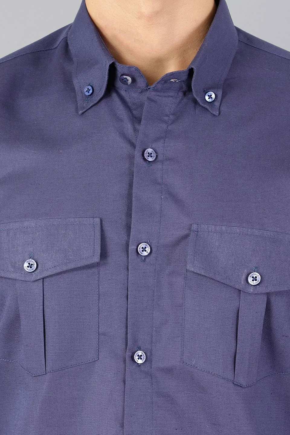 Linen Cotton Blue Shirt