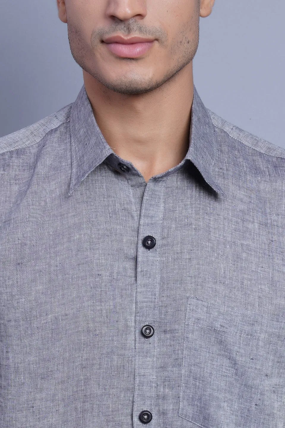 Linen Cotton Grey Shirt