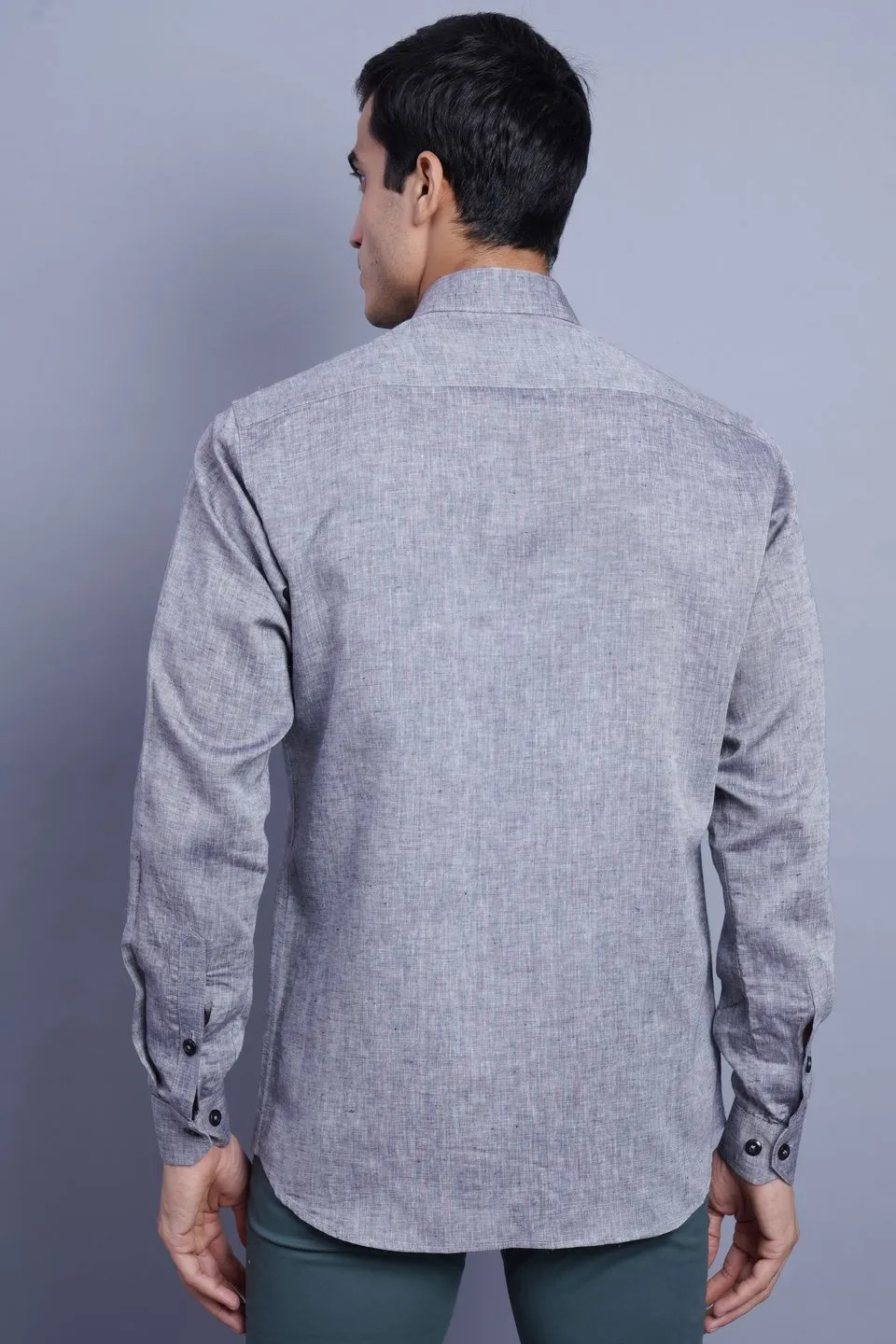 Linen Cotton Grey Shirt