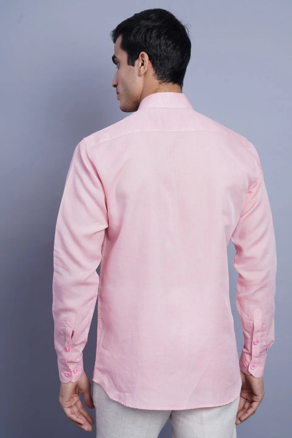 Linen Cotton Light Pink Shirt