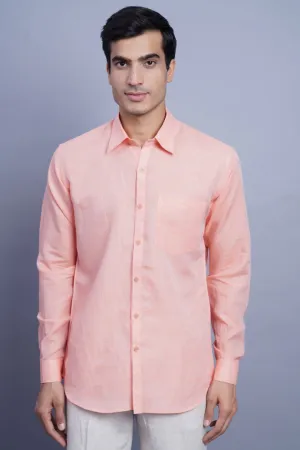 Linen Cotton Orange Shirt