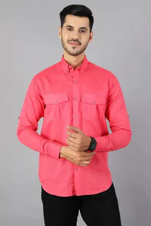Linen Cotton Pink Shirt