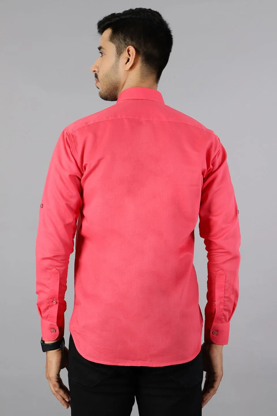 Linen Cotton Pink Shirt
