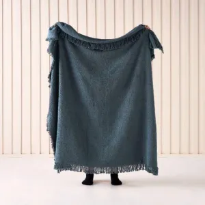 Linen House Ario Throw 140x180CM Teal