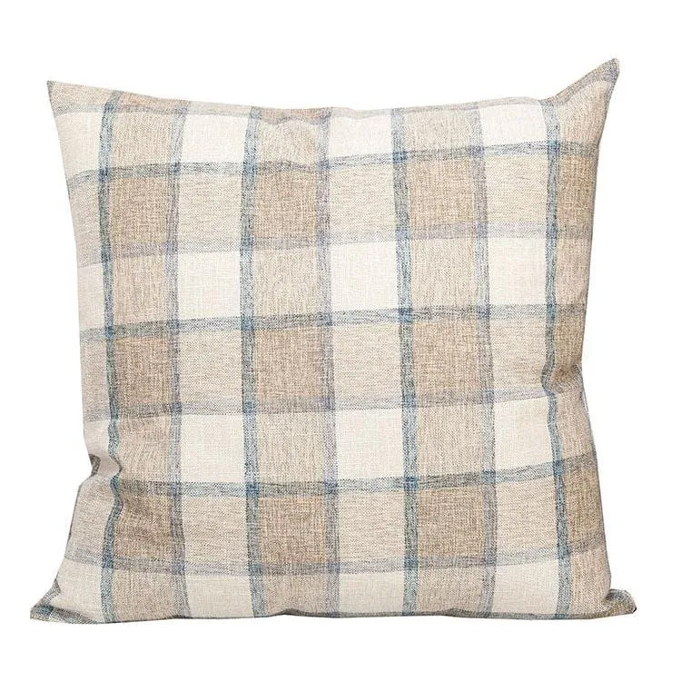 Linen House Checkmate Scatter Cushion 55 x 55cm Desert Sand