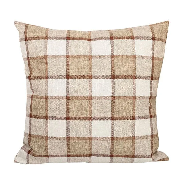 Linen House Checkmate Scatter Cushion 55 x 55cm Honeycomb