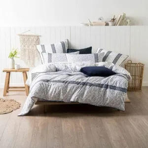 Linen House Navy Hailey Duvet Cover Set