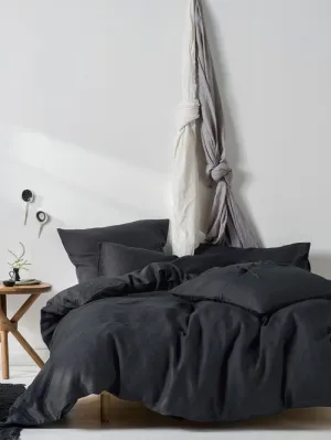 Linen House Nimes Charcoal Duvet Cover Set