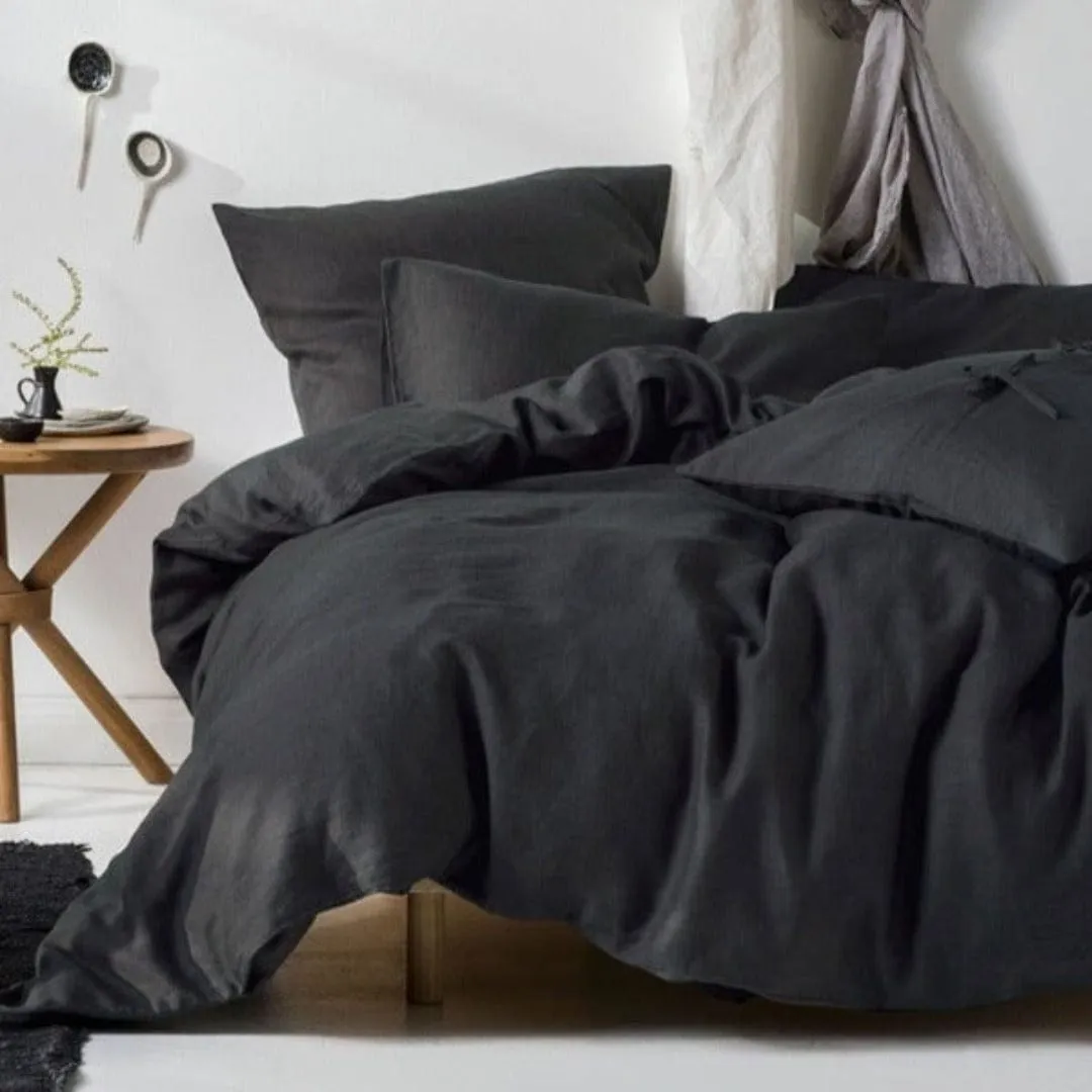 Linen House Nimes Charcoal Duvet Cover Set