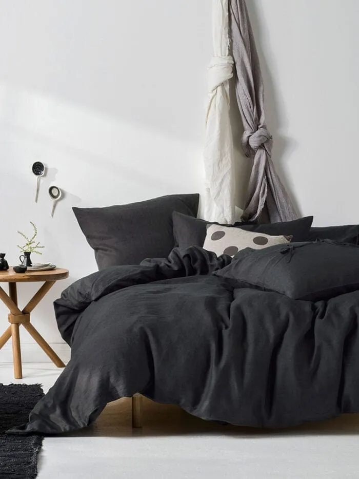 Linen House Nimes Charcoal Duvet Cover Set