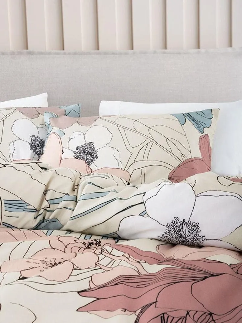 Linen House Stone Nariah Duvet Cover Set
