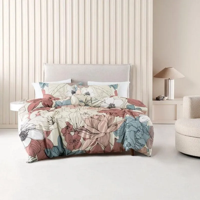 Linen House Stone Nariah Duvet Cover Set