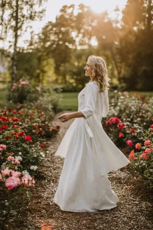 Linen Wedding Dress Coat