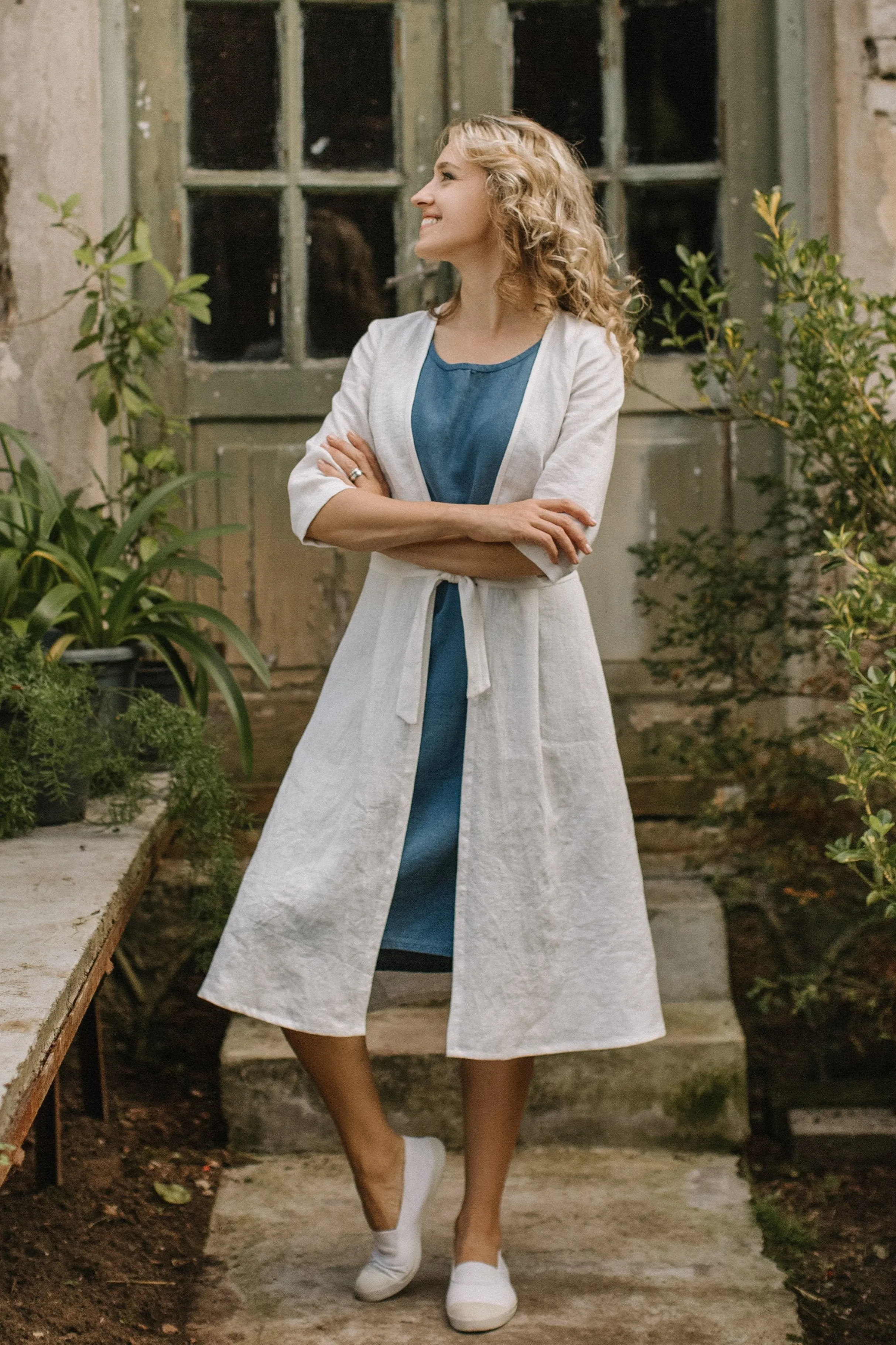 Linen Wedding Dress Coat