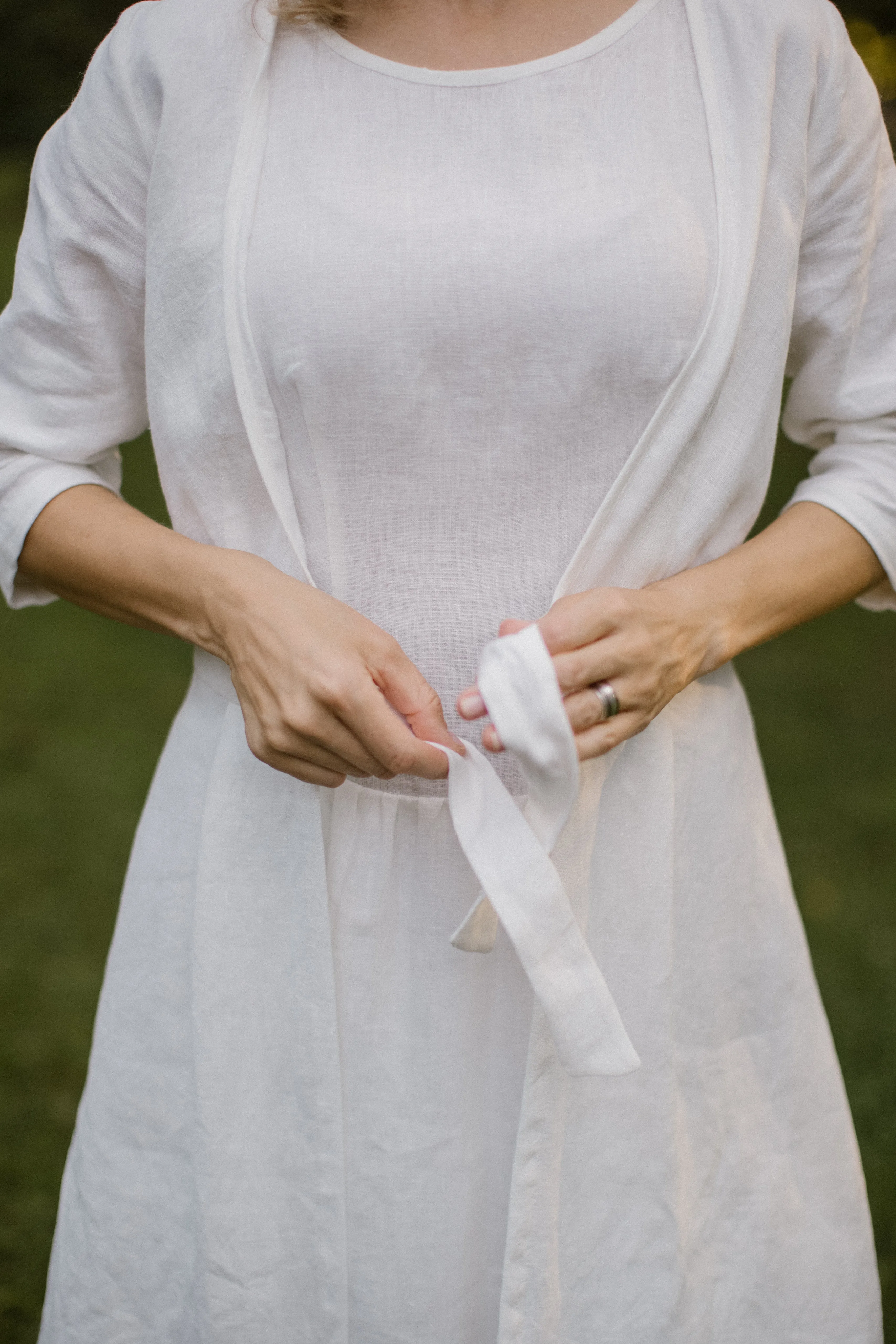 Linen Wedding Dress Coat