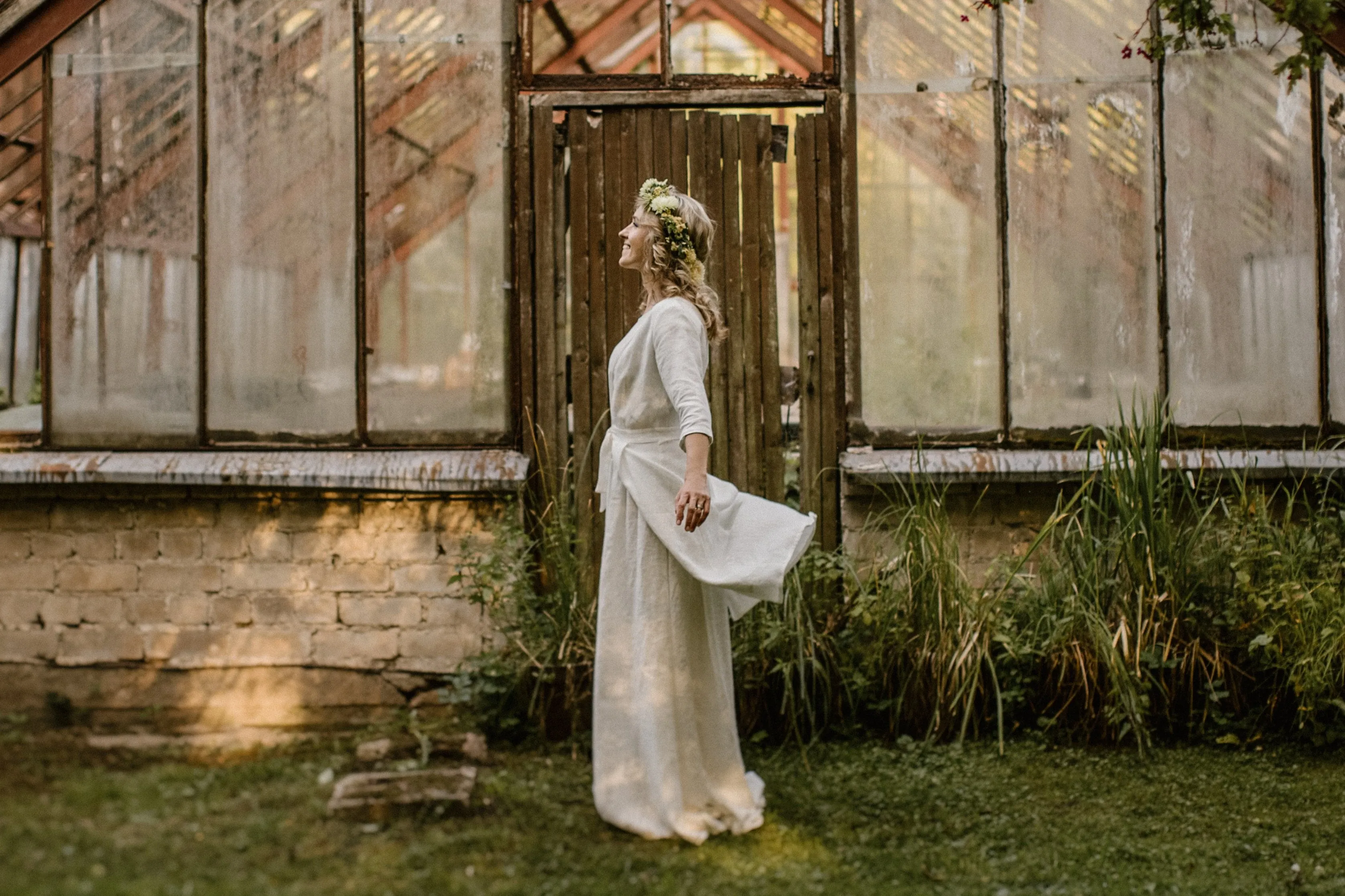 Linen Wedding Dress Coat