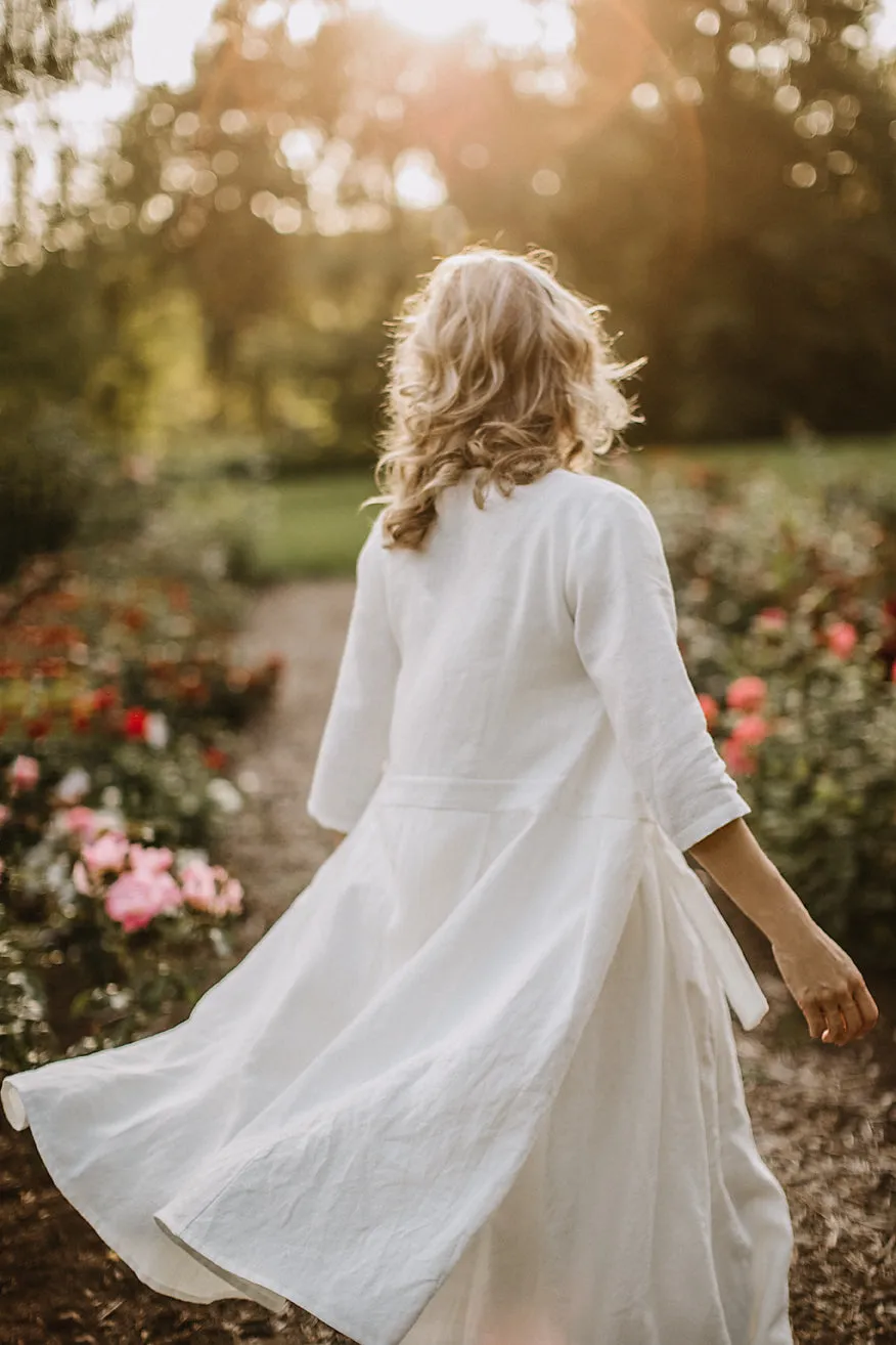 Linen Wedding Dress Coat