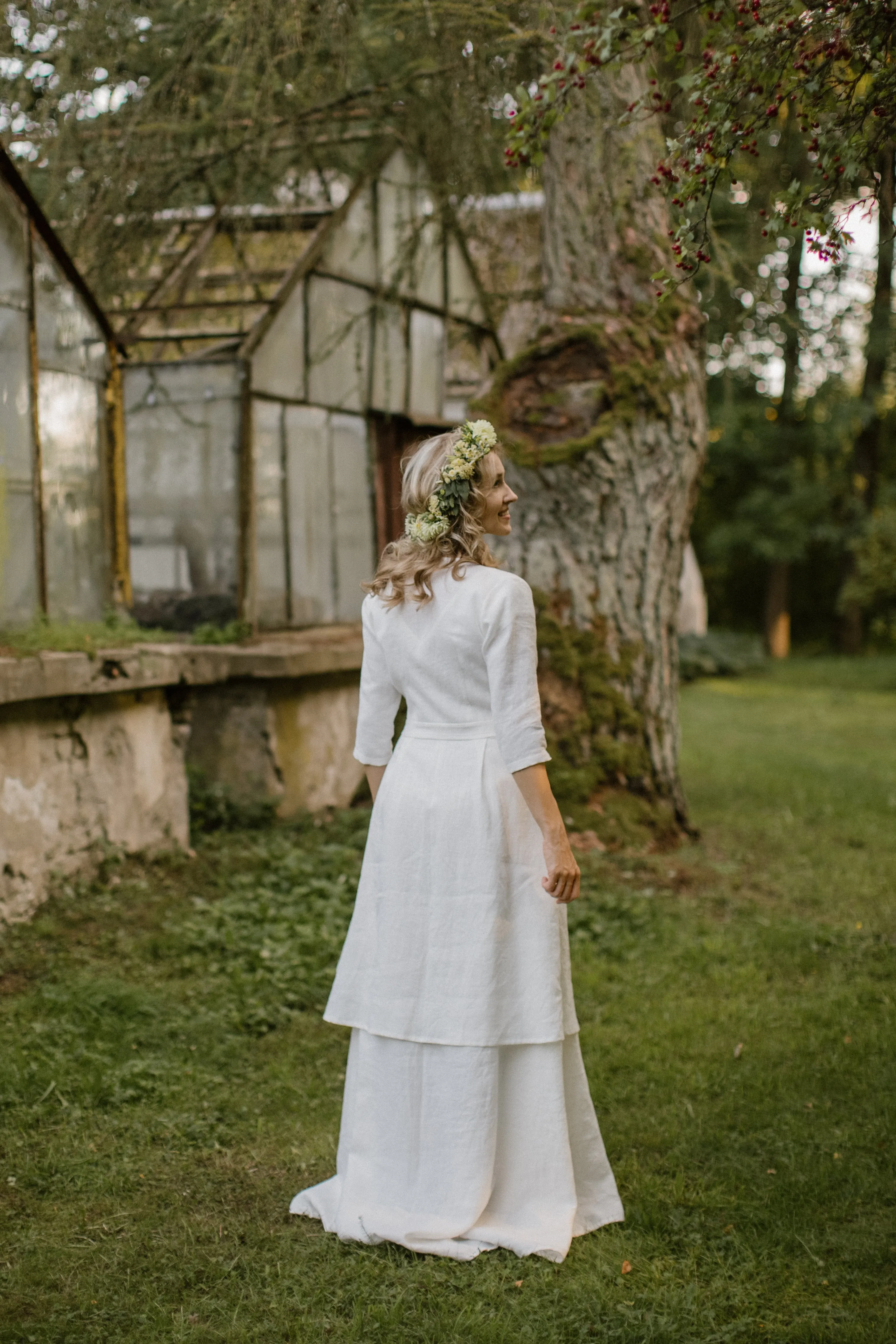 Linen Wedding Dress Coat