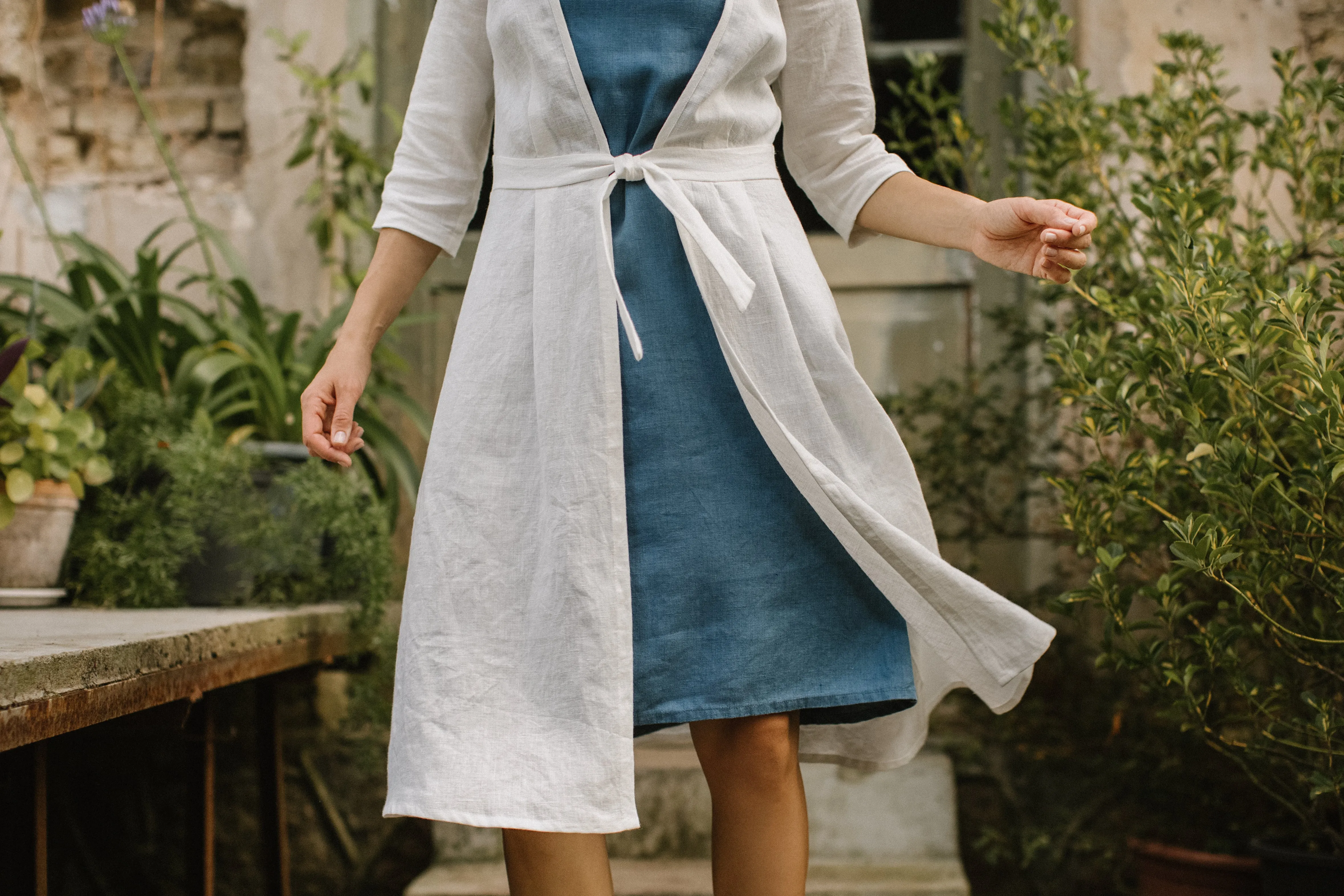 Linen Wedding Dress Coat