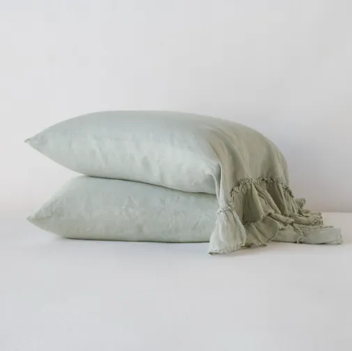 Linen Whisper Pillowcase - Eucalyptus - Standard