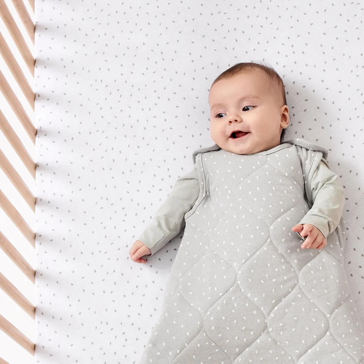 Little Green Sheep Organic Baby Sleeping Bag | 2.5 Tog | 6-18 Months - Dove Rice