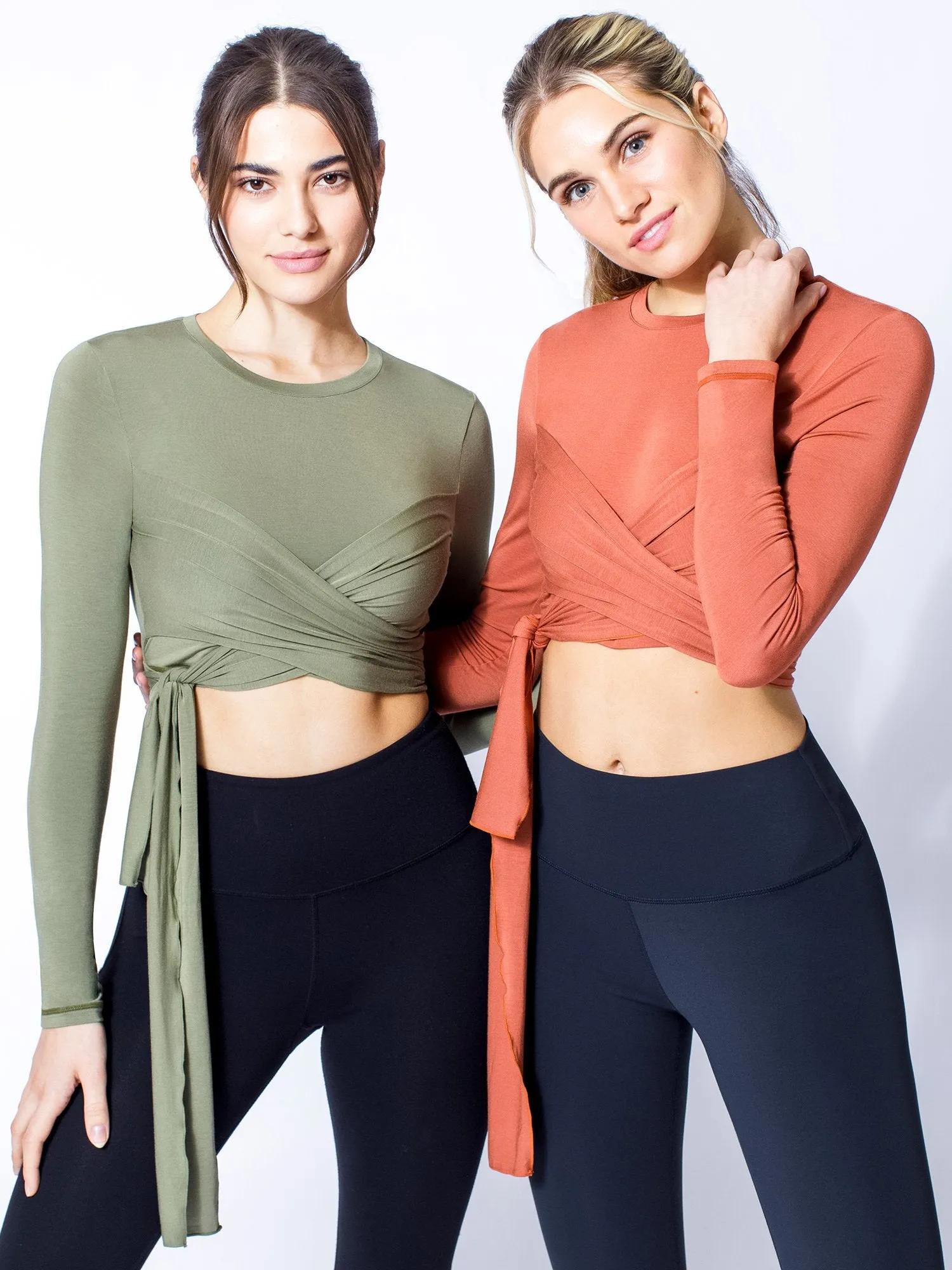 LONG SLEEVE CT WRAP TEE, SAGE