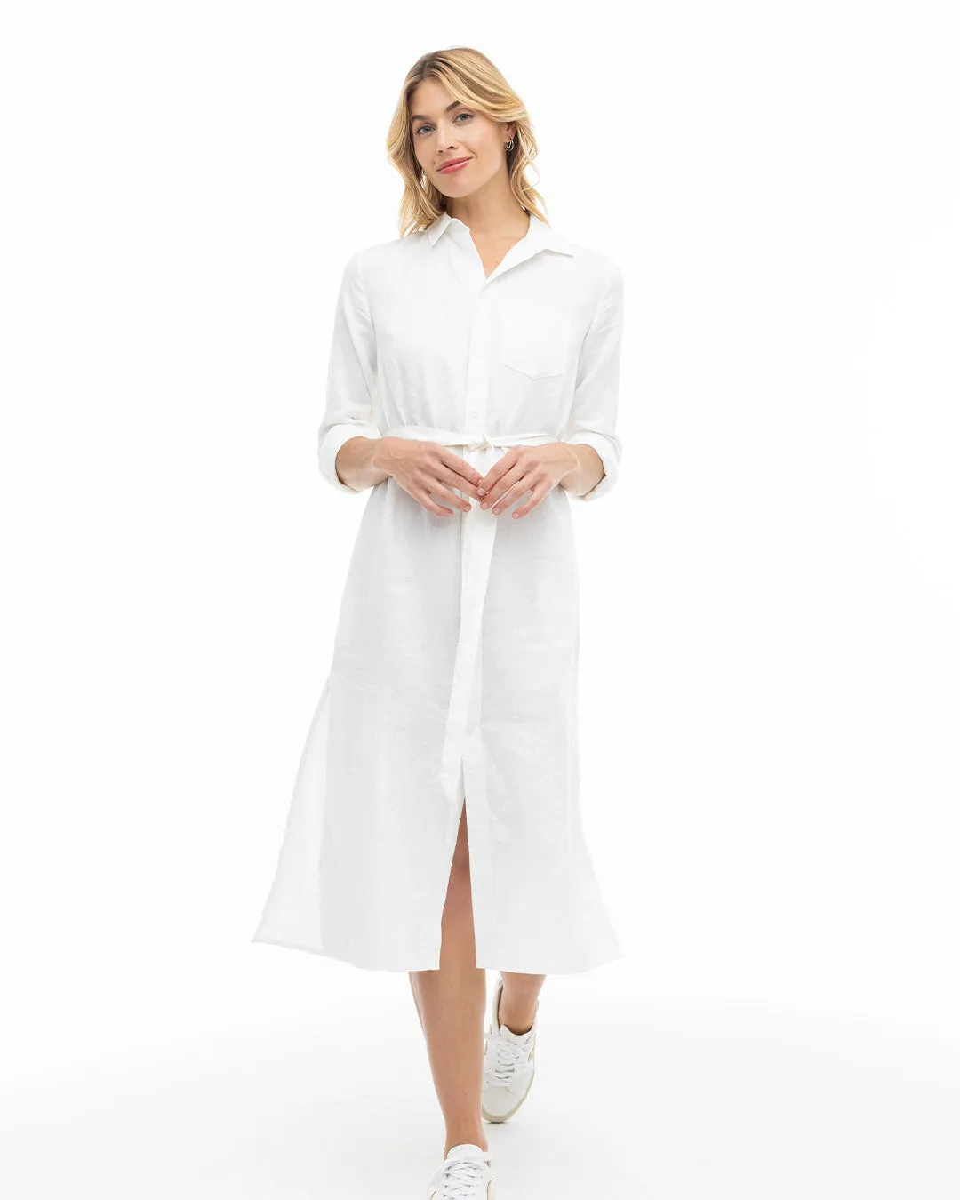 Luxe Linen Shirt Dress