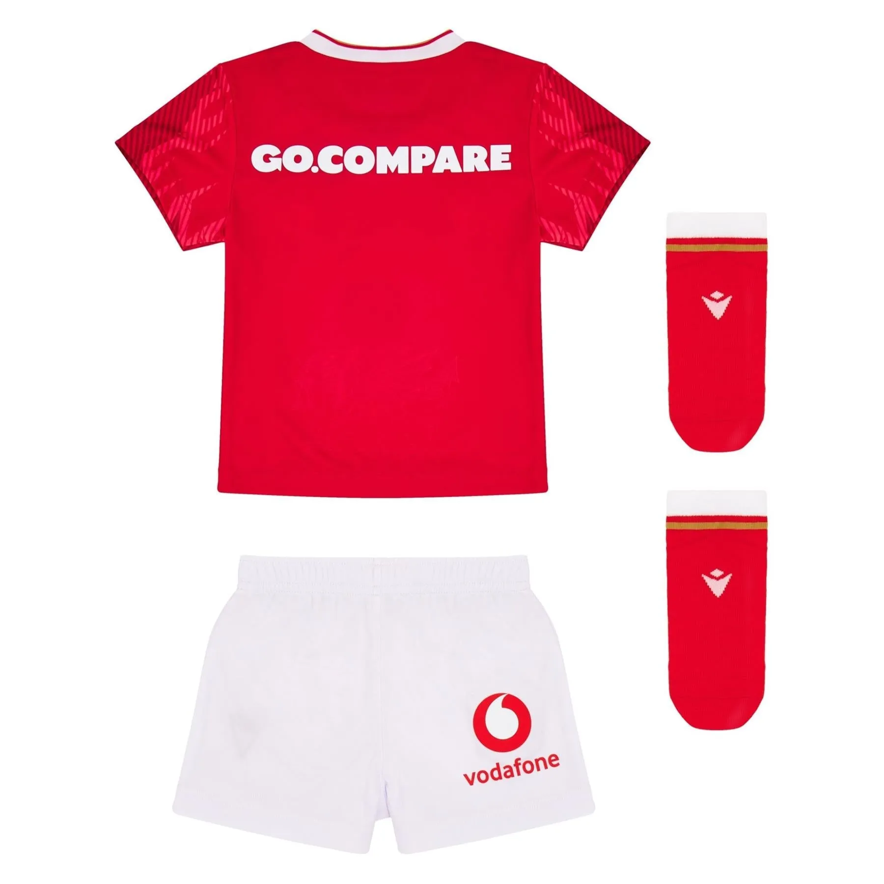Macron Wales Rugby Baby Home Replica Mini Kit | Red | 2024/25