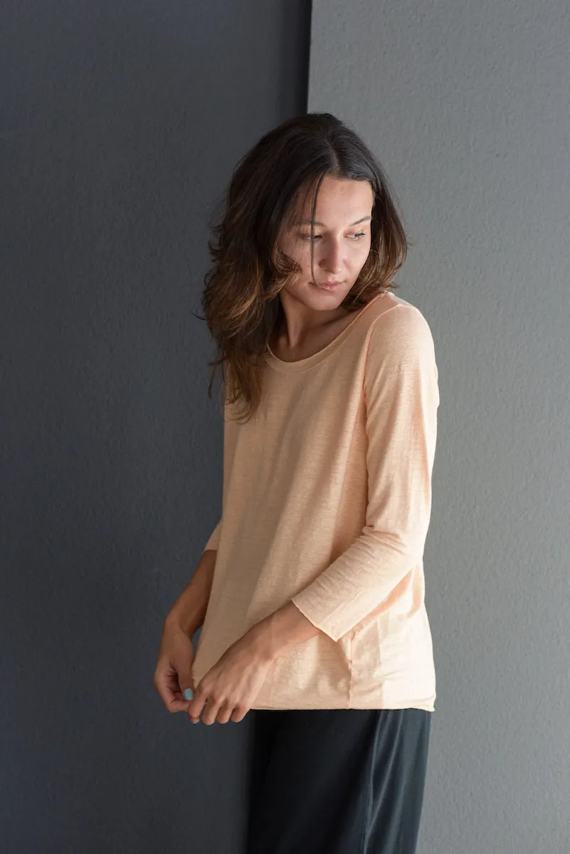 Maglia Uovo Peach Linen Jersey