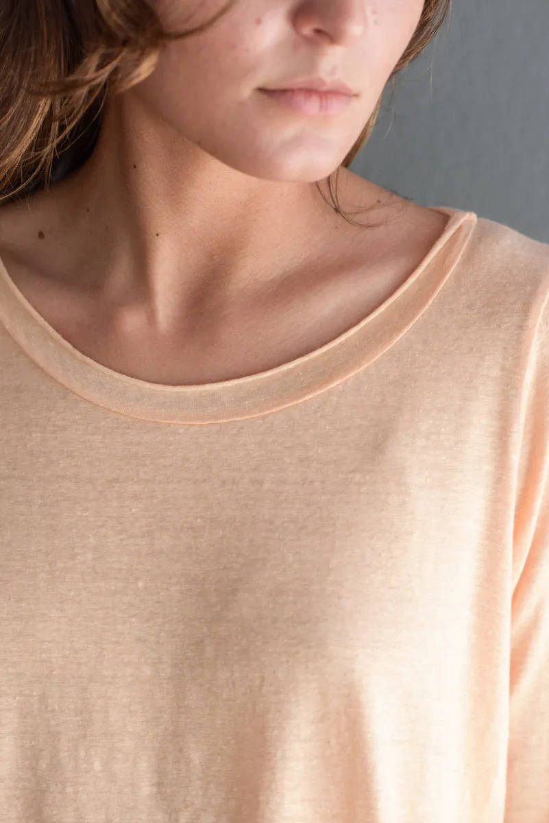 Maglia Uovo Peach Linen Jersey