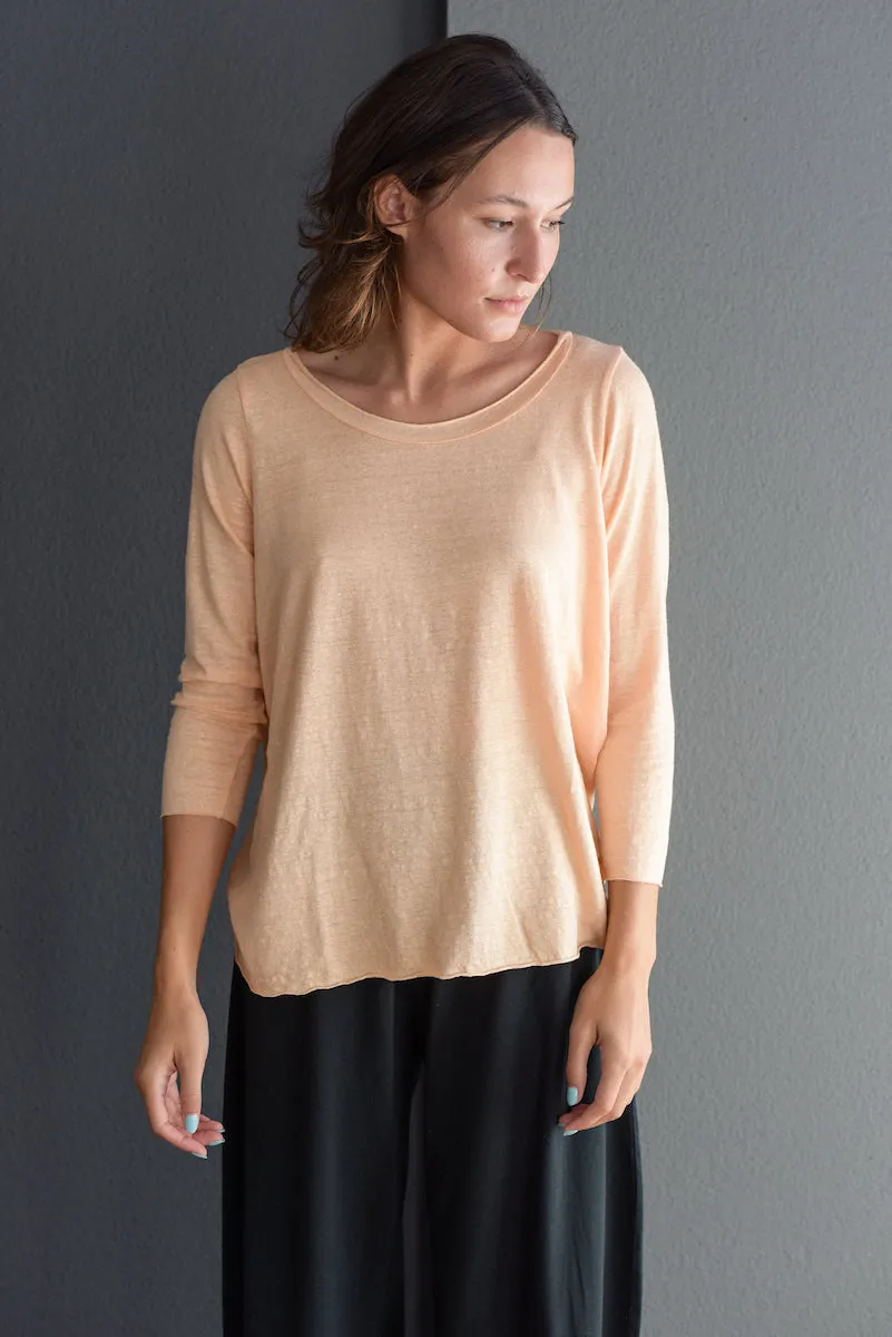 Maglia Uovo Peach Linen Jersey