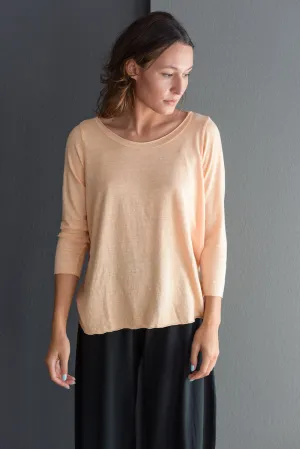 Maglia Uovo Peach Linen Jersey