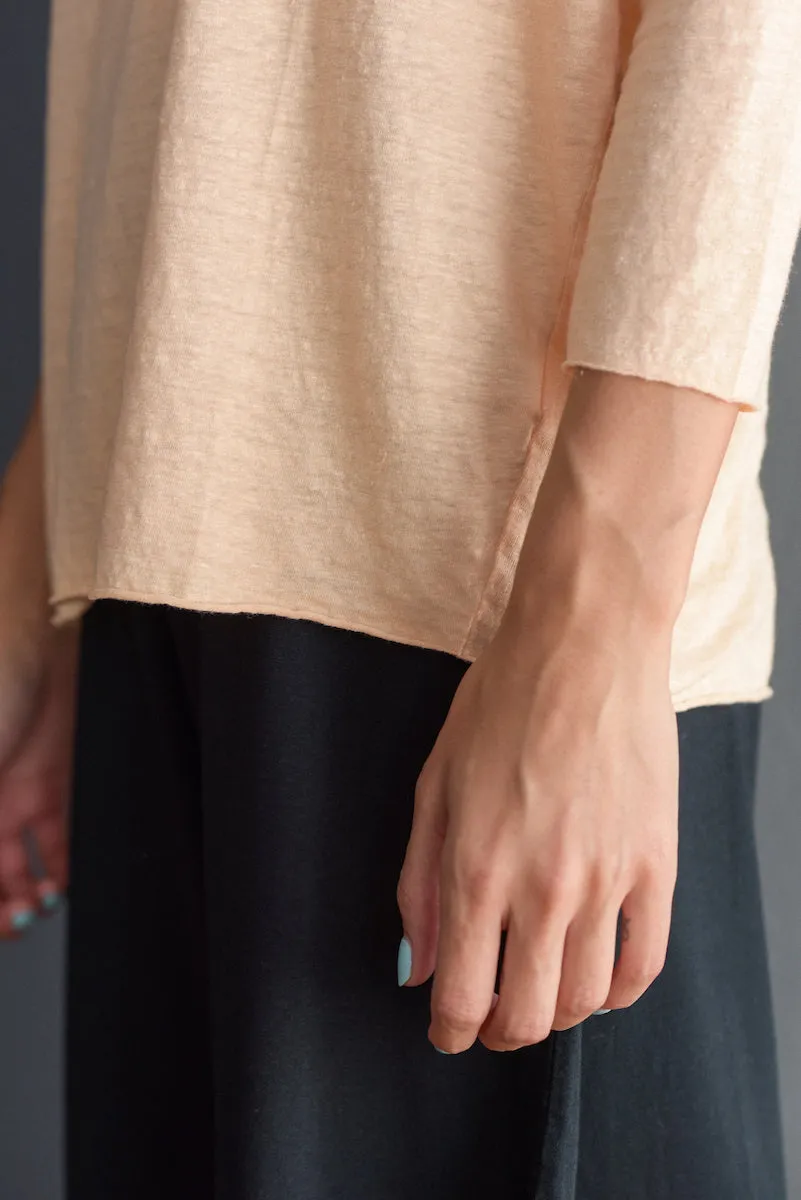 Maglia Uovo Peach Linen Jersey