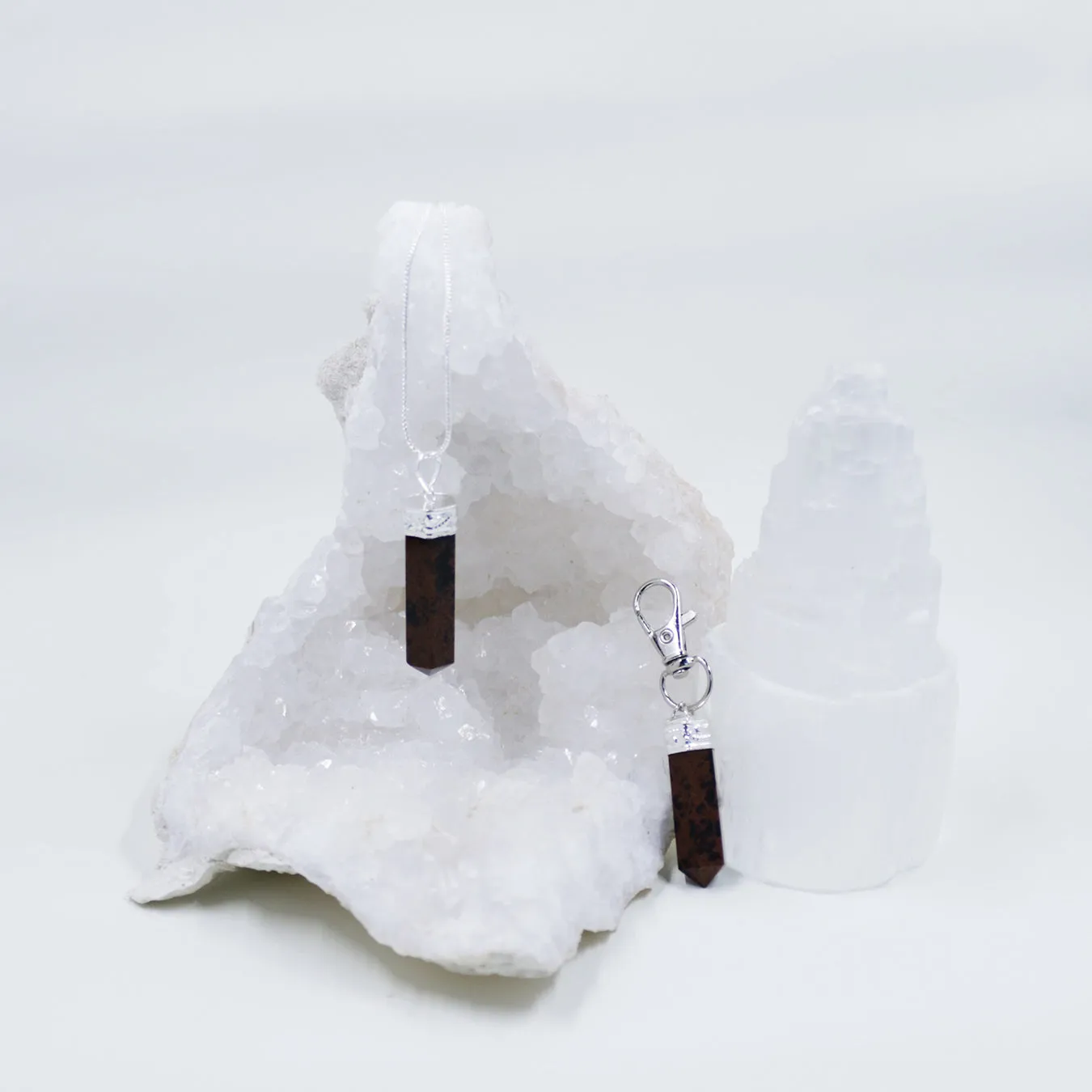 Mahogany Obsidian Necklaces and Clip | 2 Piece Set