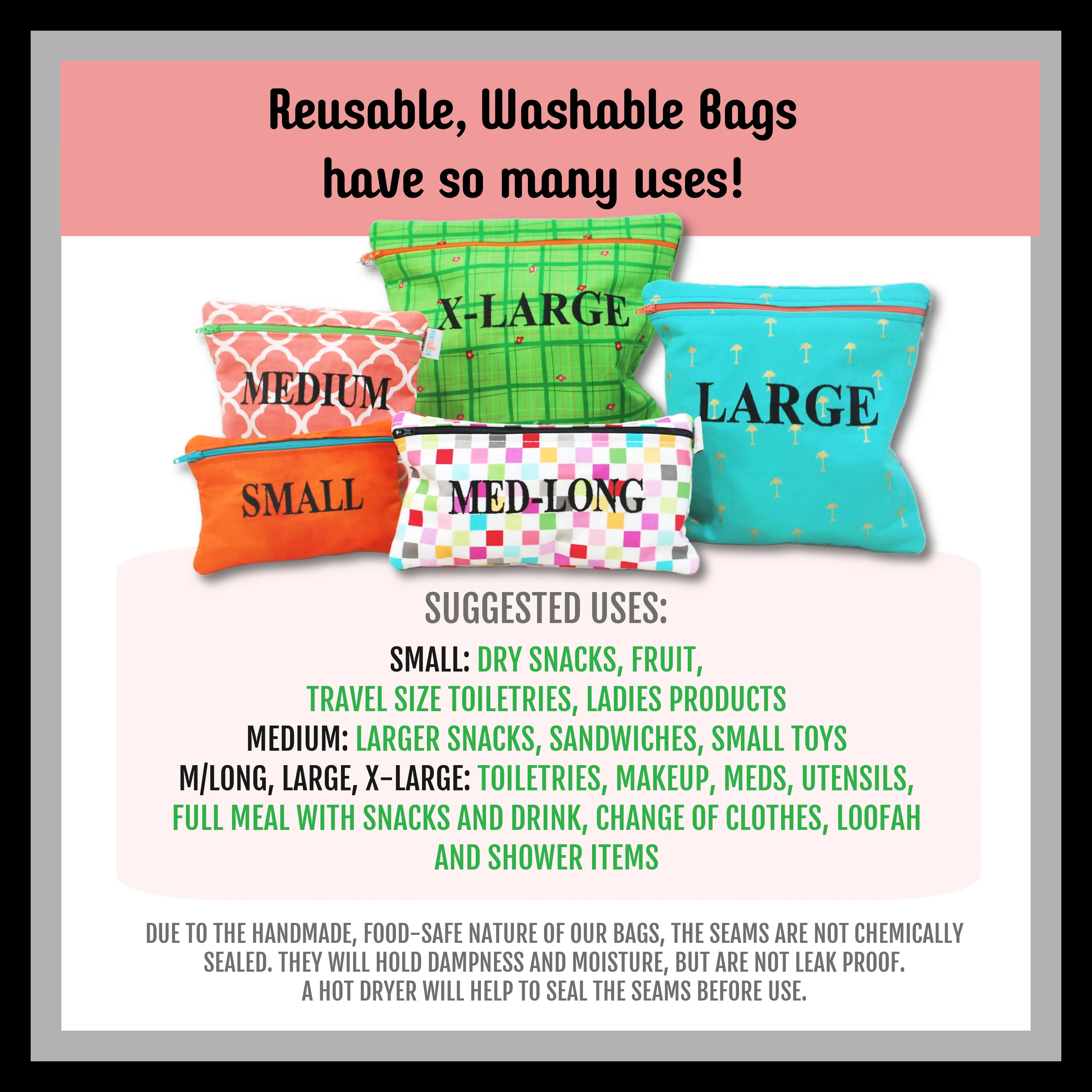 Math Equations Personalized Reusable Food Bag
