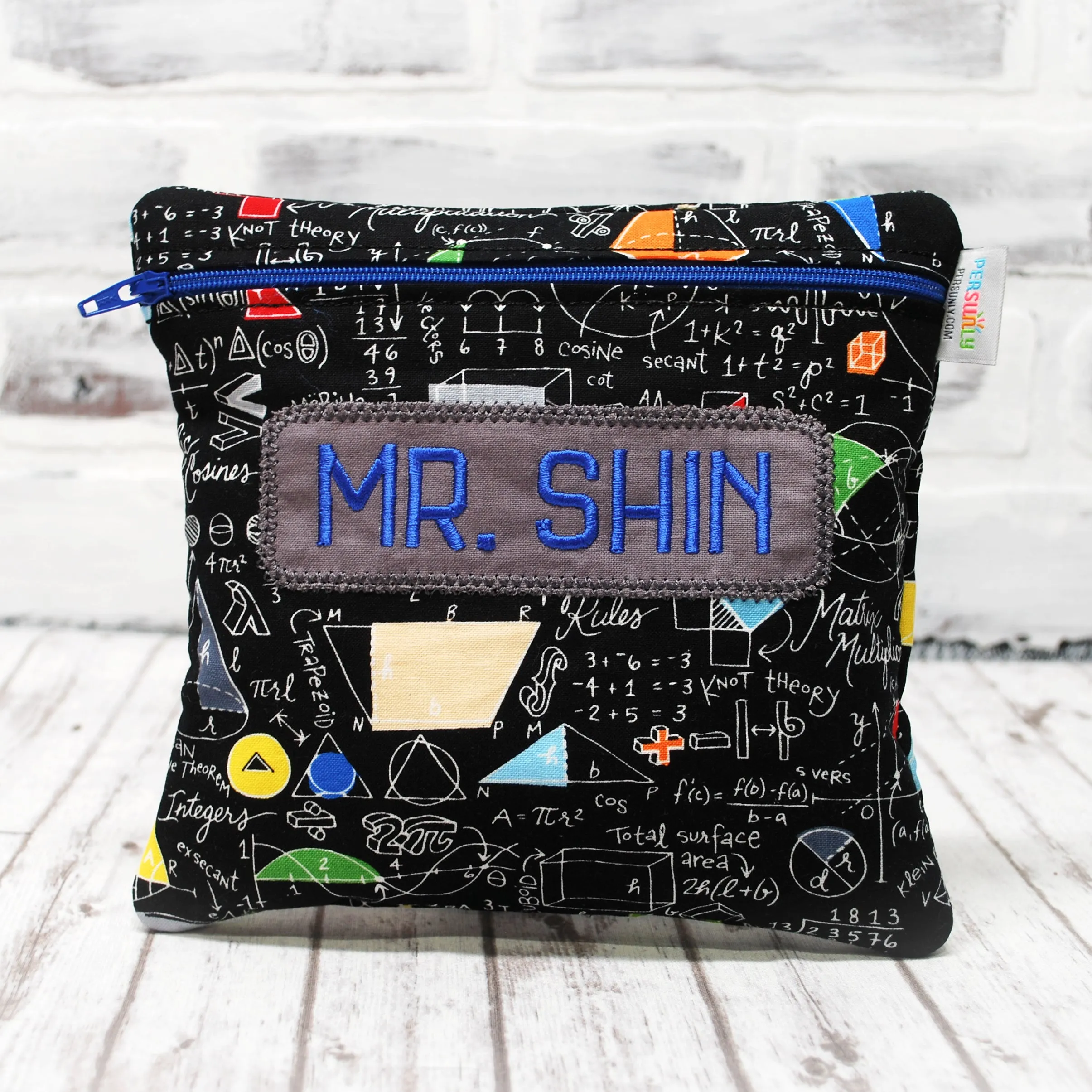 Math Equations Personalized Reusable Food Bag