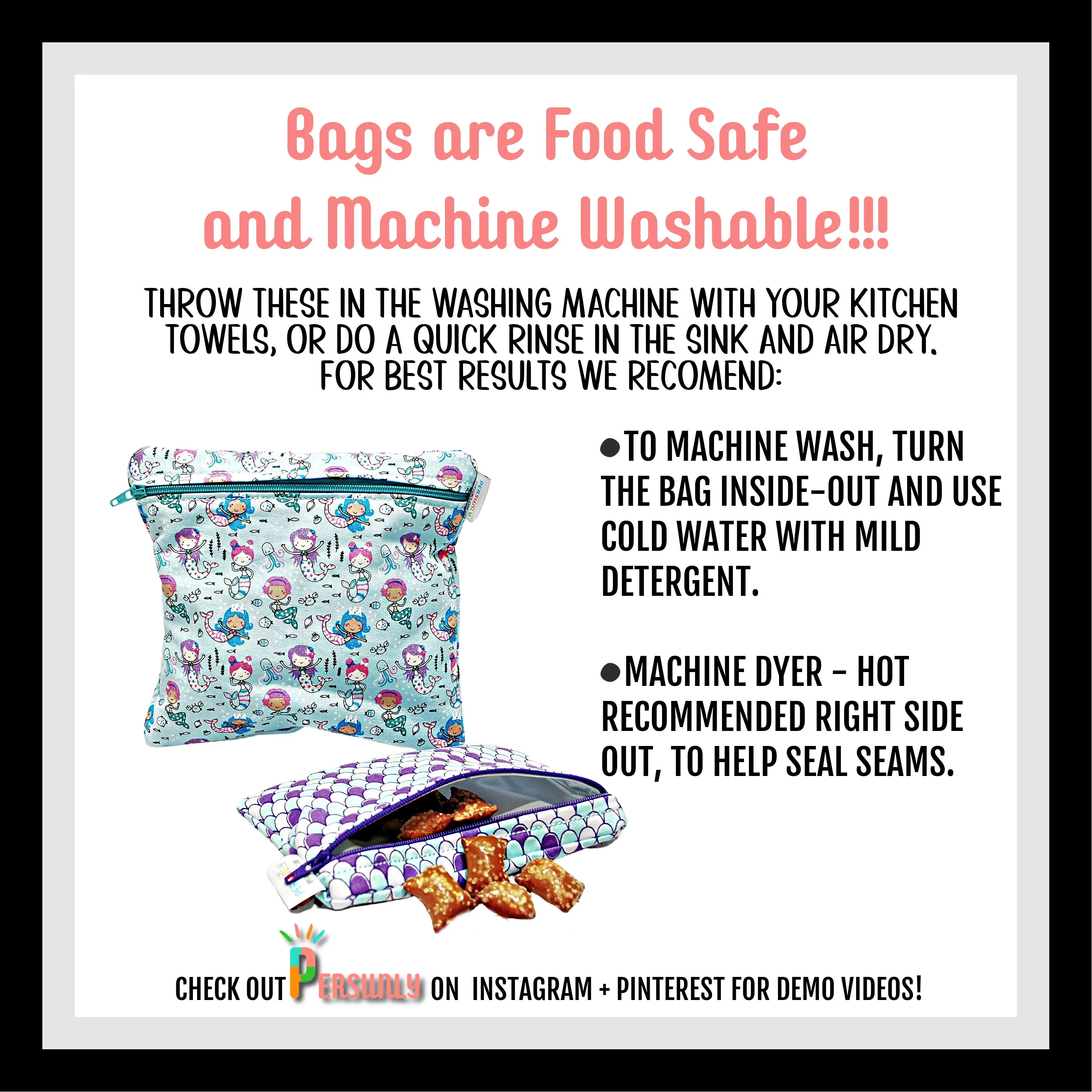 Math Equations Personalized Reusable Food Bag
