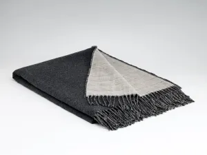 McNutt of Donegal Linen and Wool Blend Blanket/Throw Reversible