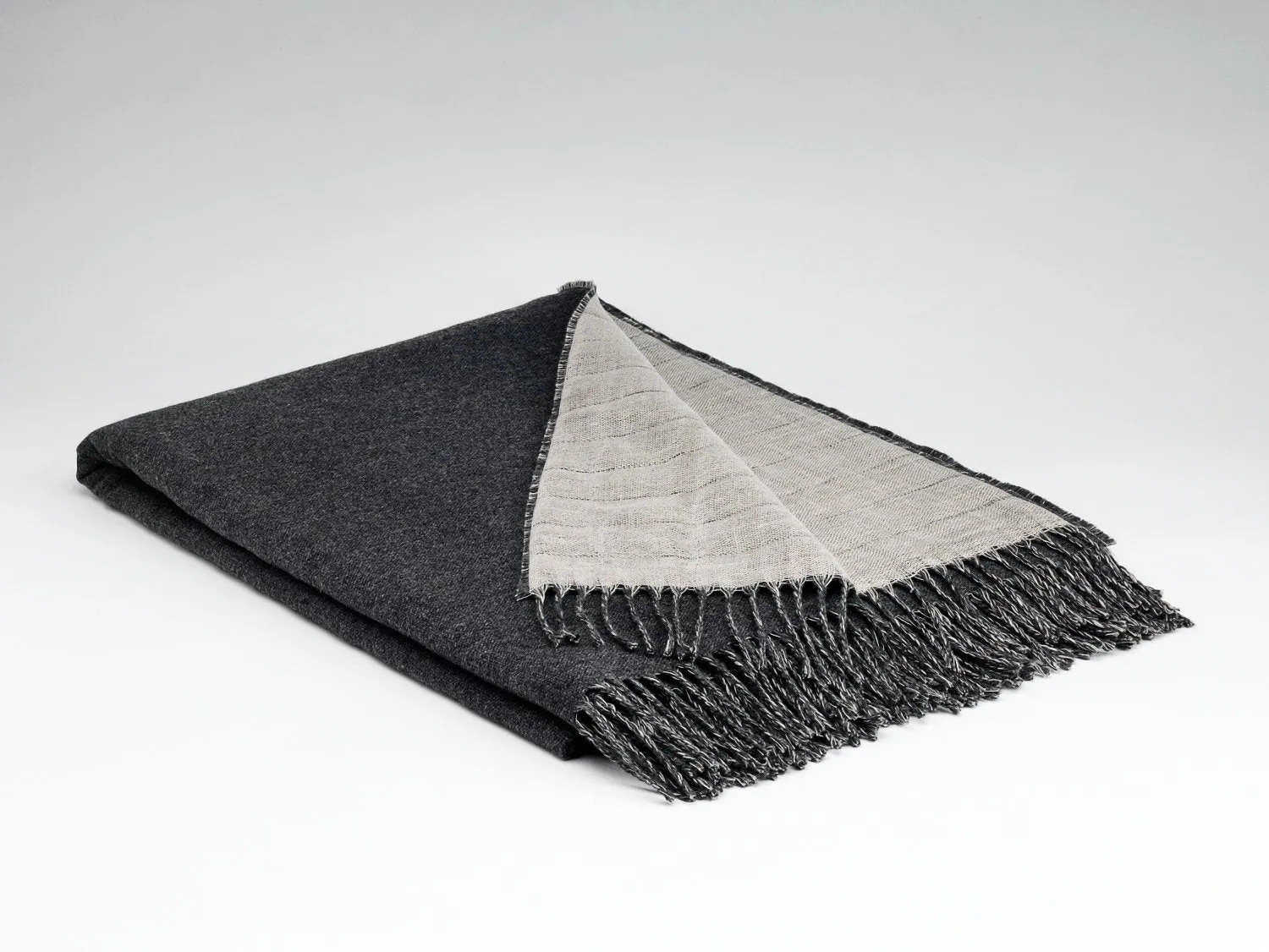 McNutt of Donegal Linen and Wool Blend Blanket/Throw Reversible