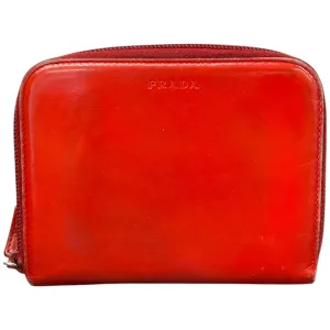 Men's Embossed Logo Purse Red