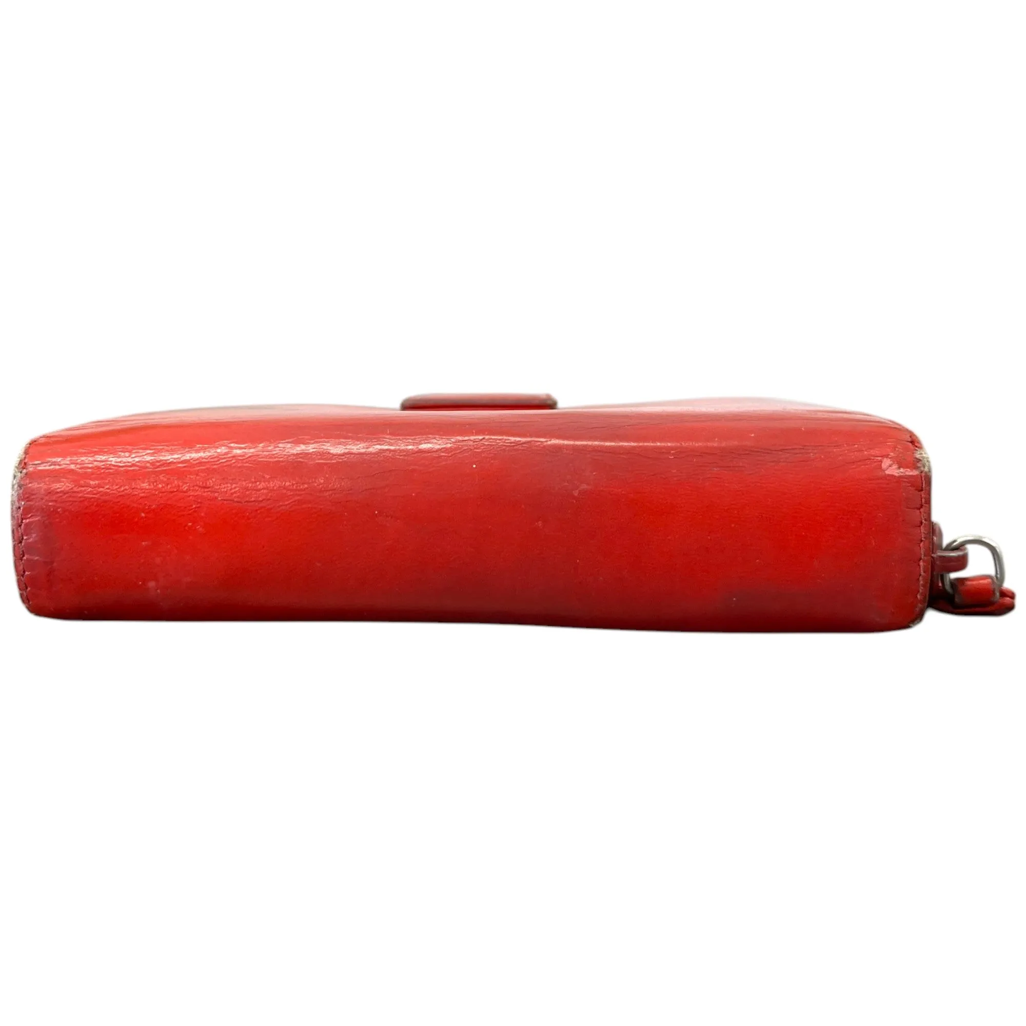 Men's Embossed Logo Purse Red