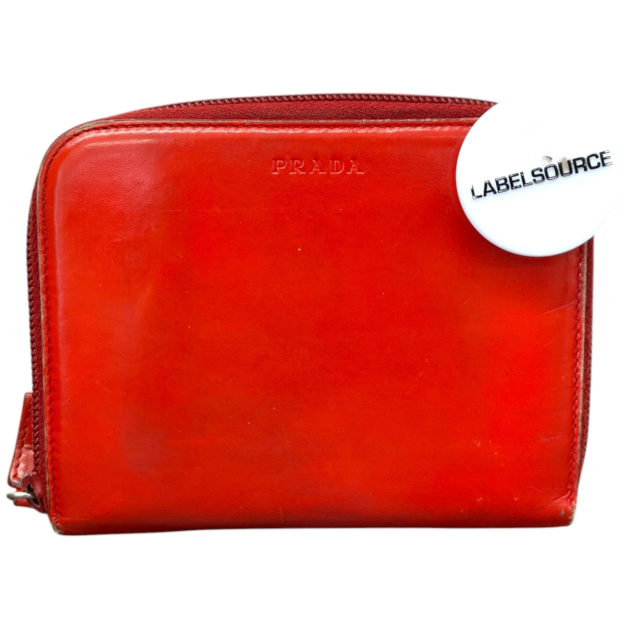 Men's Embossed Logo Purse Red