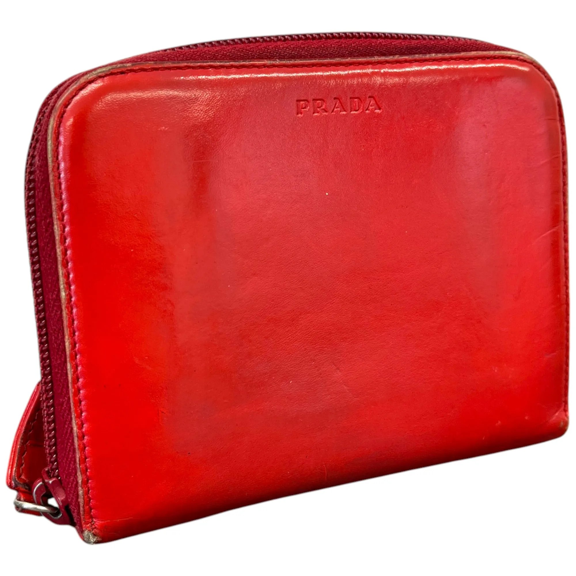 Men's Embossed Logo Purse Red