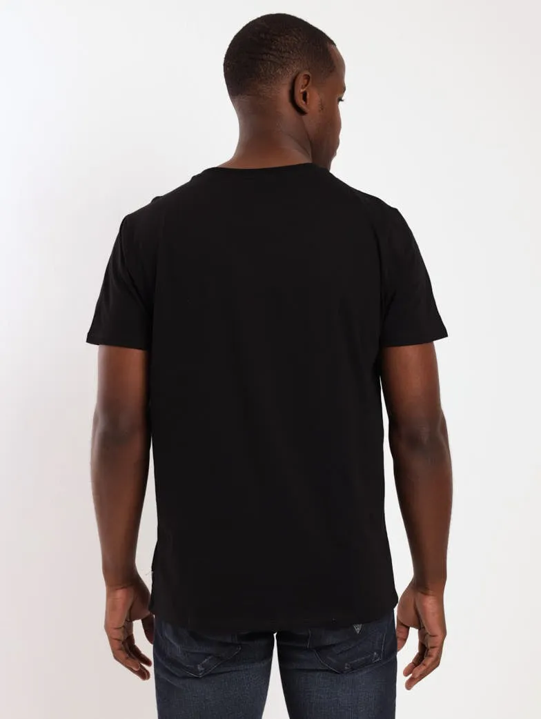 Men's Embossed Logo Tee - Black