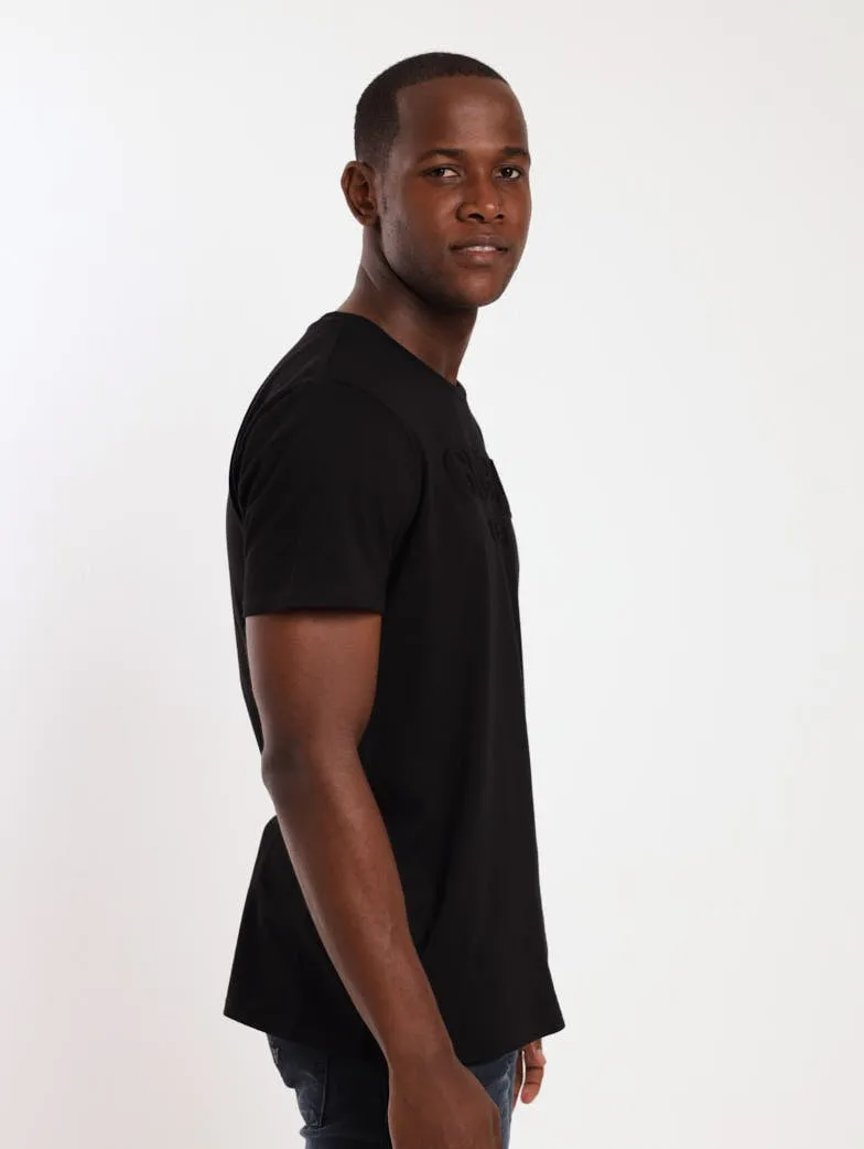 Men's Embossed Logo Tee - Black